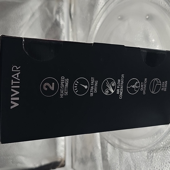 H Vivitar Simply Beautiful 1875 Watts Pink Black Ionic Tourmaline Hair Dryer NIB - Picture 3 of 7